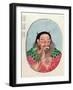 The Legendary Emperor Shen-Nung, Illustration from a "Pen Tsao," 18th-19th Century-null-Framed Giclee Print