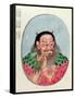 The Legendary Emperor Shen-Nung, Illustration from a "Pen Tsao," 18th-19th Century-null-Framed Stretched Canvas