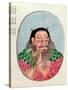 The Legendary Emperor Shen-Nung, Illustration from a "Pen Tsao," 18th-19th Century-null-Stretched Canvas