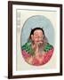 The Legendary Emperor Shen-Nung, Illustration from a "Pen Tsao," 18th-19th Century-null-Framed Giclee Print