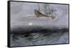 The Legendary "Flying Dutchman," a Phantom Ship Feared by Sailors-null-Framed Stretched Canvas