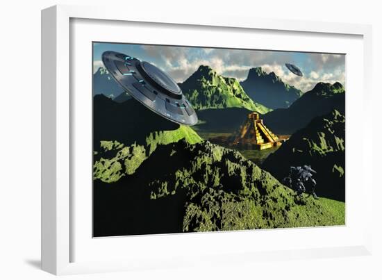 The Legendary South American Golden City of El Dorado in the Summer-null-Framed Art Print