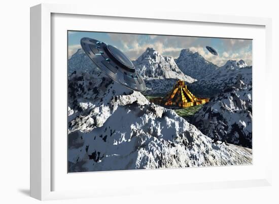 The Legendary South American Golden City of El Dorado in the Winter-null-Framed Art Print