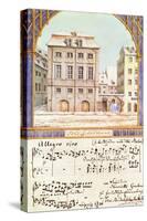 The Leipzig Gewandhaus with a Piece of Music by Felix Mendelssohn (1809-47)-null-Stretched Canvas