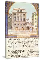 The Leipzig Gewandhaus with a Piece of Music by Felix Mendelssohn (1809-47)-null-Stretched Canvas