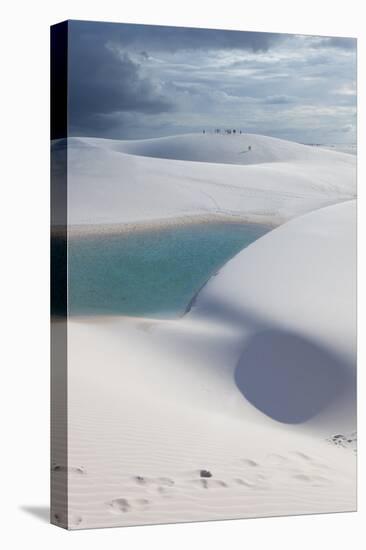 The Lencois Maranhenses Sand Dunes and Lagoons at Sunset in Maranhao State, Brazil-Alex Saberi-Stretched Canvas