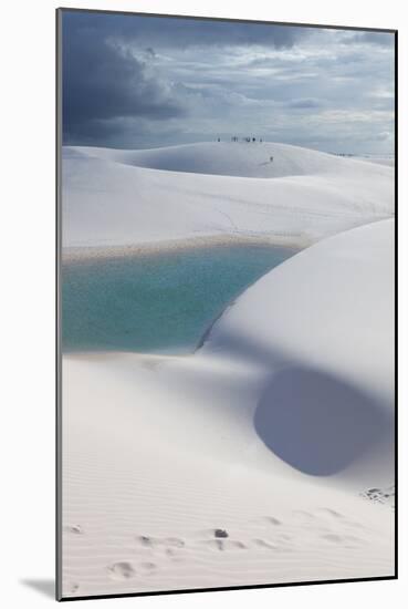 The Lencois Maranhenses Sand Dunes and Lagoons at Sunset in Maranhao State, Brazil-Alex Saberi-Mounted Photographic Print