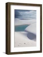 The Lencois Maranhenses Sand Dunes and Lagoons at Sunset in Maranhao State, Brazil-Alex Saberi-Framed Photographic Print