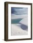 The Lencois Maranhenses Sand Dunes and Lagoons at Sunset in Maranhao State, Brazil-Alex Saberi-Framed Photographic Print