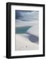 The Lencois Maranhenses Sand Dunes and Lagoons at Sunset in Maranhao State, Brazil-Alex Saberi-Framed Photographic Print