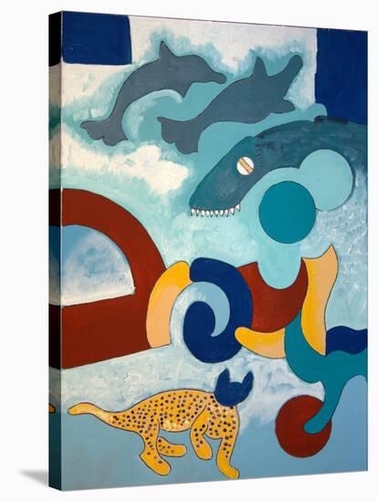 The Leopard Has a Blue Head, 2009-Jan Groneberg-Stretched Canvas