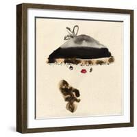 The Leopard Trimmed Hat-Bridget Davies-Framed Giclee Print