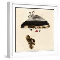 The Leopard Trimmed Hat-Bridget Davies-Framed Giclee Print