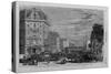 The Leow Bridge across Broadway, at Fulton Street, and the New Herald Building. Photographed by Roc-null-Stretched Canvas