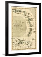 The Lesser Antilles or the Windward Islands, with the Eastern Part of the Leeward Islands, from…-Charles Marie Rigobert Bonne-Framed Giclee Print