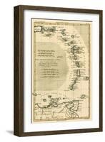 The Lesser Antilles or the Windward Islands, with the Eastern Part of the Leeward Islands, from…-Charles Marie Rigobert Bonne-Framed Giclee Print