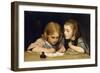 The Lesson; Der Schreibunterricht, 1865-Albert Anker-Framed Giclee Print