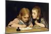 The Lesson; Der Schreibunterricht, 1865-Albert Anker-Mounted Giclee Print