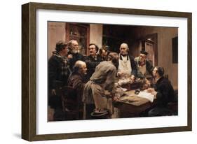 The Lesson of Claude Bernard (1813-78) Or, Session at the Vivisection Laboratory, 1889-Léon Augustin L'hermitte-Framed Giclee Print