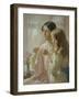 The Lesson (W/C and Bodycolour on Paper)-William Kay Blacklock-Framed Giclee Print