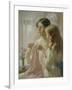 The Lesson (W/C and Bodycolour on Paper)-William Kay Blacklock-Framed Giclee Print