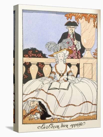 The Lesson Well Learned, 1919-Georges Barbier-Stretched Canvas