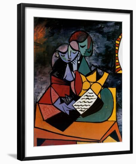 The Lesson-Pablo Picasso-Framed Art Print