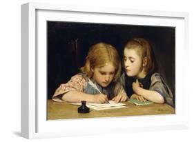 The Lesson-Albert Anker-Framed Giclee Print