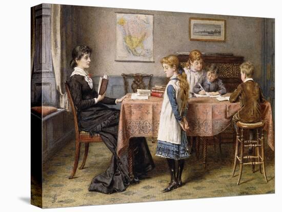 The Lesson-George Goodwin Kilburne-Stretched Canvas