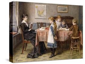 The Lesson-George Goodwin Kilburne-Stretched Canvas