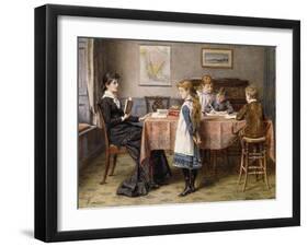 The Lesson-George Goodwin Kilburne-Framed Giclee Print