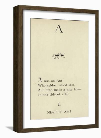 The Letter A-Edward Lear-Framed Giclee Print