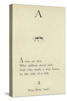 The Letter A-Edward Lear-Stretched Canvas