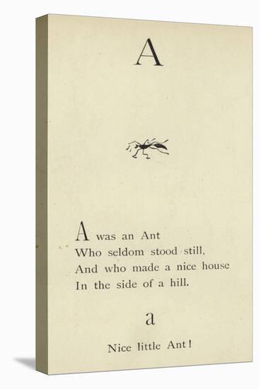 The Letter A-Edward Lear-Stretched Canvas