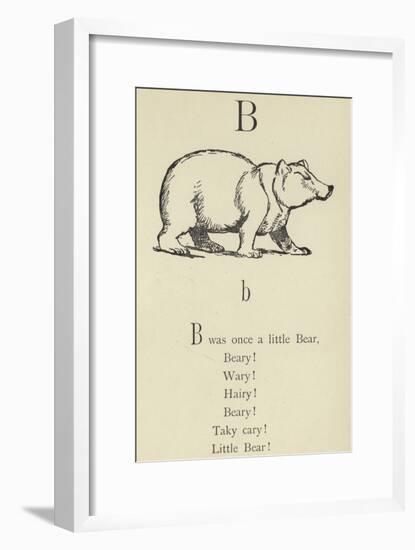 The Letter B-Edward Lear-Framed Giclee Print