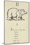 The Letter B-Edward Lear-Mounted Giclee Print