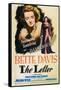 The Letter, Bette Davis on Midget Window Card, 1941-null-Framed Stretched Canvas