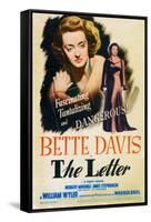 The Letter, Bette Davis on Midget Window Card, 1941-null-Framed Stretched Canvas
