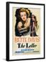 The Letter, Bette Davis on Midget Window Card, 1941-null-Framed Art Print