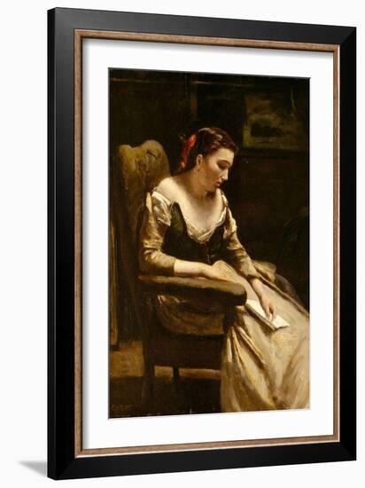 The Letter, c.1865-Jean Baptiste Camille Corot-Framed Giclee Print