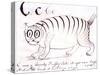 The Letter C of the Alphabet, c.1880 Pen and Indian Ink-Edward Lear-Stretched Canvas