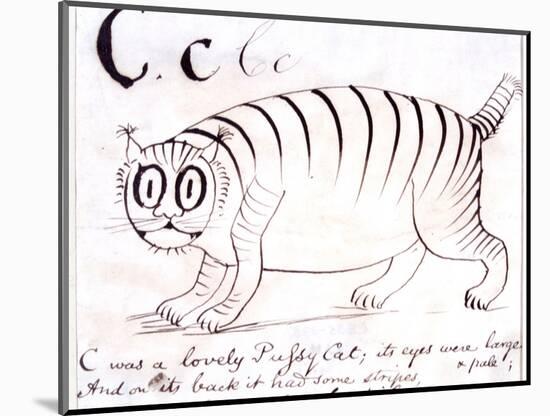 The Letter C of the Alphabet, c.1880 Pen and Indian Ink-Edward Lear-Mounted Giclee Print
