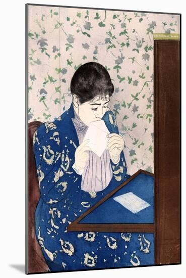 The Letter, C1890-Mary Cassatt-Mounted Giclee Print