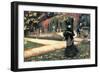 The Letter Came in Handy by Tissot-James Tissot-Framed Art Print