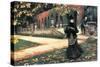 The Letter Came In Handy By Tissot-James Tissot-Stretched Canvas