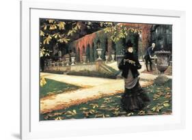 The Letter Came In Handy By Tissot-James Tissot-Framed Art Print