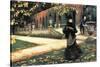 The Letter Came In Handy By Tissot-James Tissot-Stretched Canvas