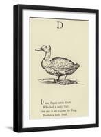 The Letter D-Edward Lear-Framed Giclee Print