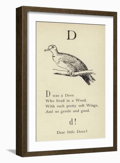 The Letter D-Edward Lear-Framed Giclee Print