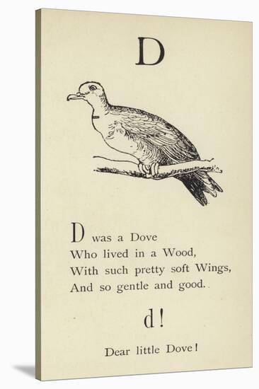 The Letter D-Edward Lear-Stretched Canvas